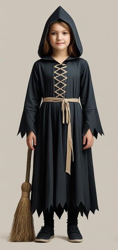 Siyah Cadı Kostümü